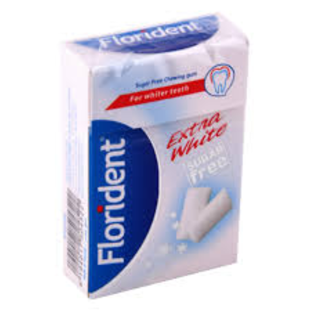 FLORIDENT SF EXTRA WHITE CHEWING GUM 23G